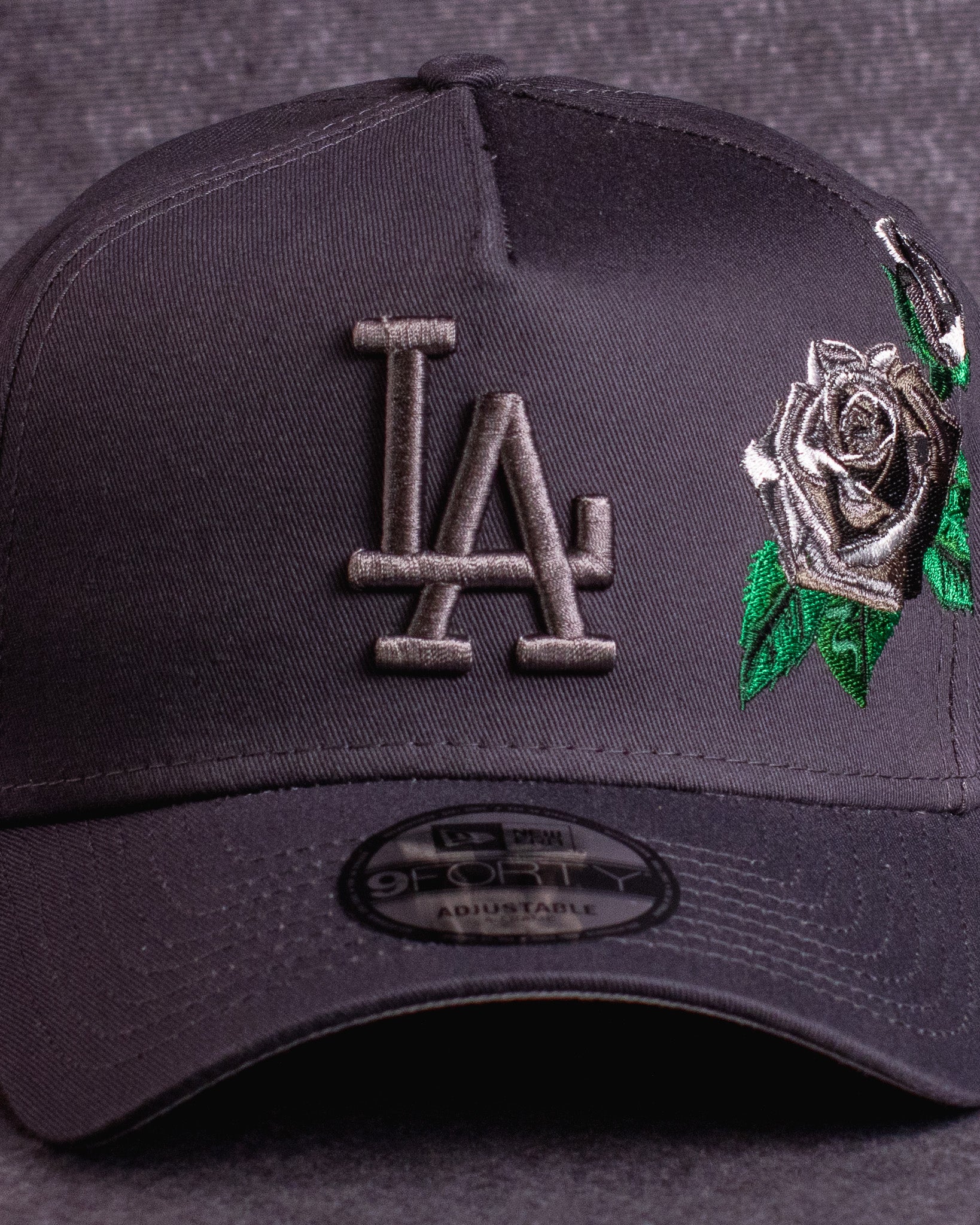 LOS ANGELES DODGERS 'GRAY TONAL ROSES' 9FORTY A-FRAME SNAPBACK